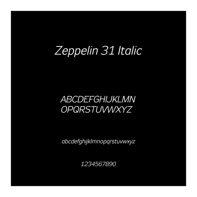 Zeppelin 31 Italic
