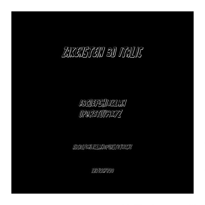 Zakenstein 3D Italic