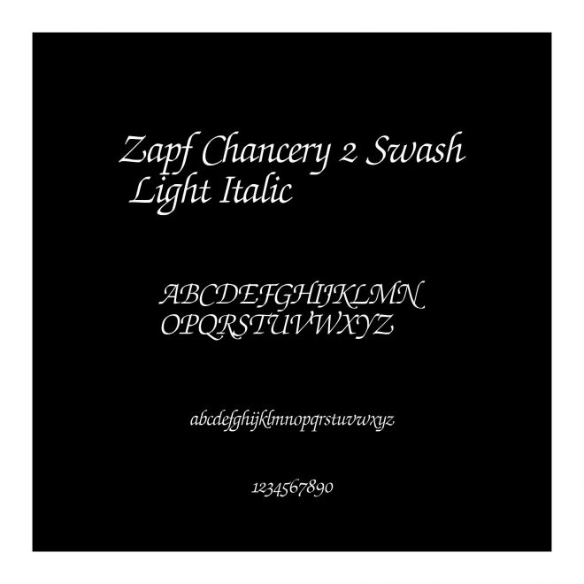 Zapf Chancery 2 Swash Light Italic