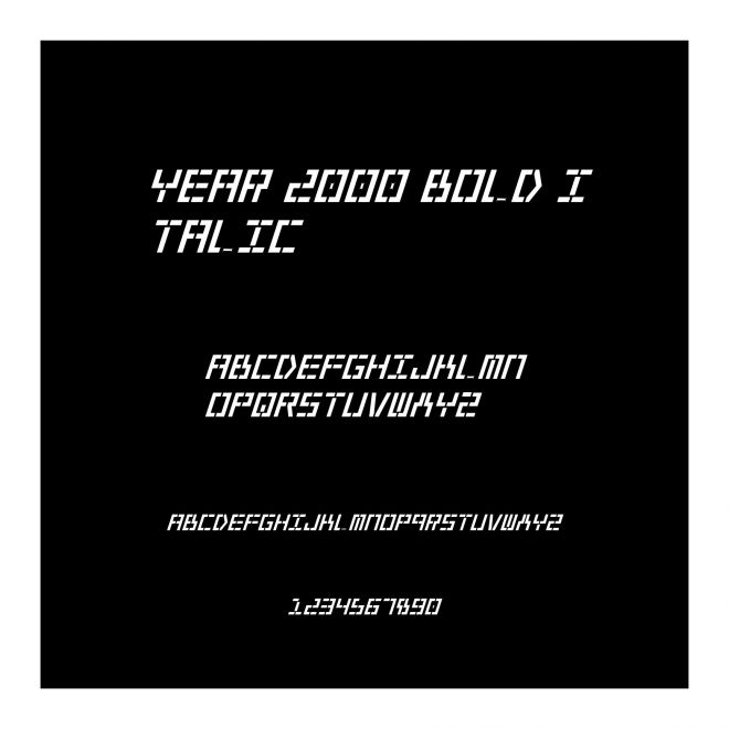 Year 2000 Bold Italic