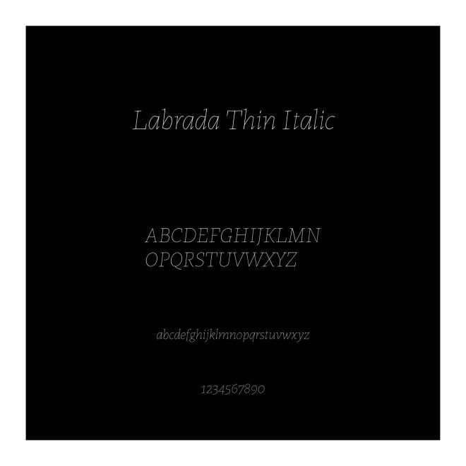 Labrada Thin Italic