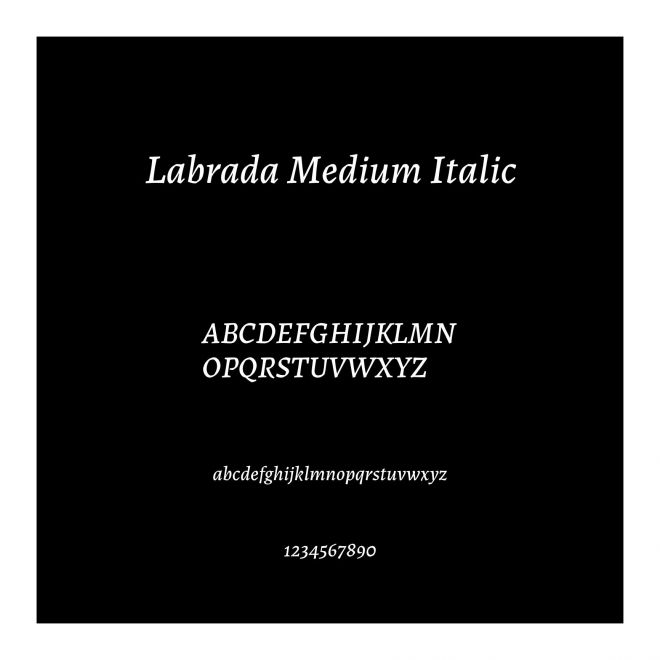 Labrada Medium Italic