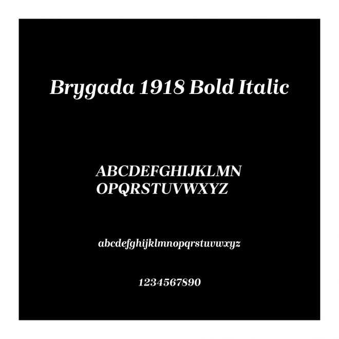 Brygada 1918 Bold Italic
