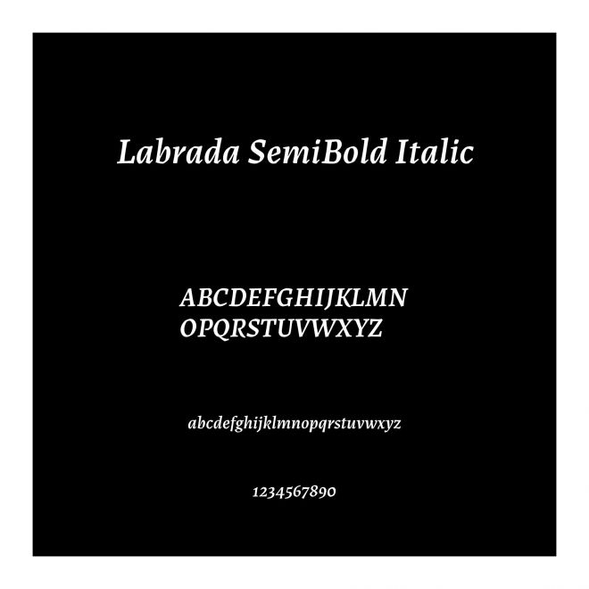 Labrada SemiBold Italic