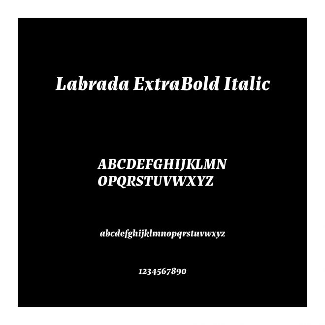 Labrada ExtraBold Italic