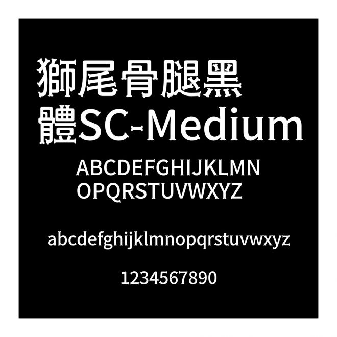 獅尾骨腿黑體SC-Medium