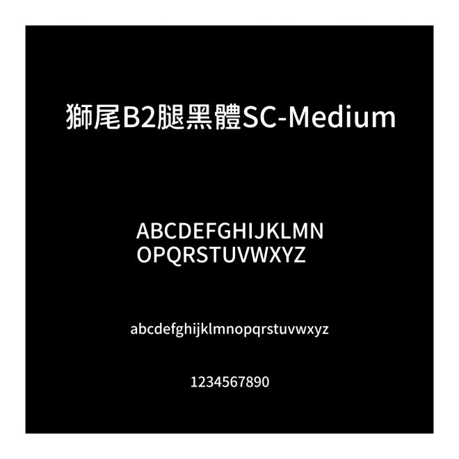 獅尾B2腿黑體SC-Medium