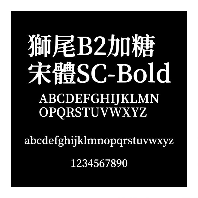 獅尾B2加糖宋體SC-Bold