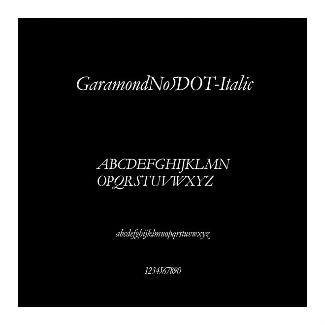 GaramondNo5DOT-Italic