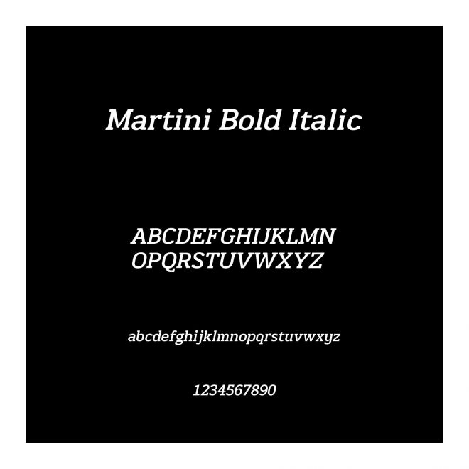 Martini Bold Italic