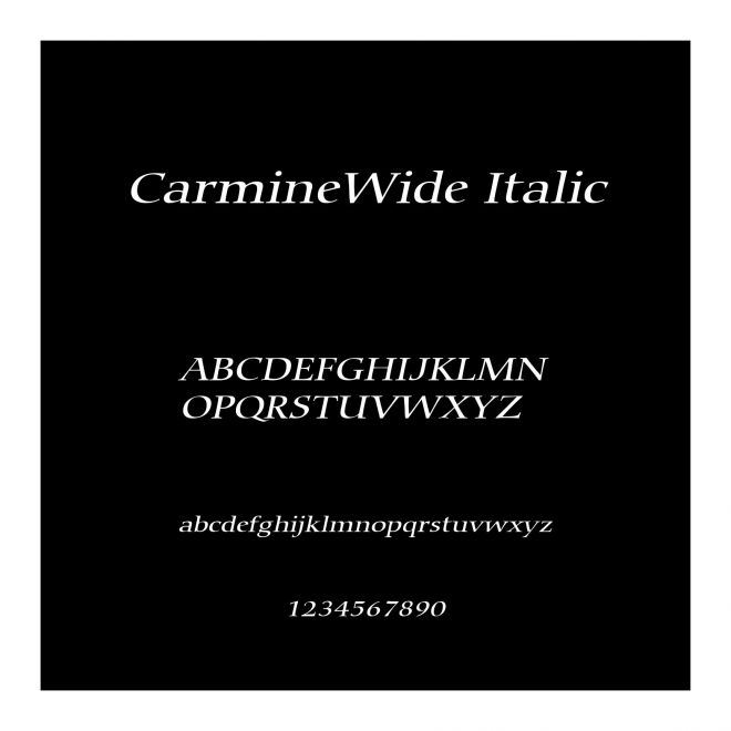 CarmineWide Italic