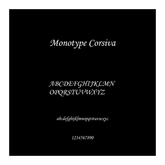 Monotype Corsiva