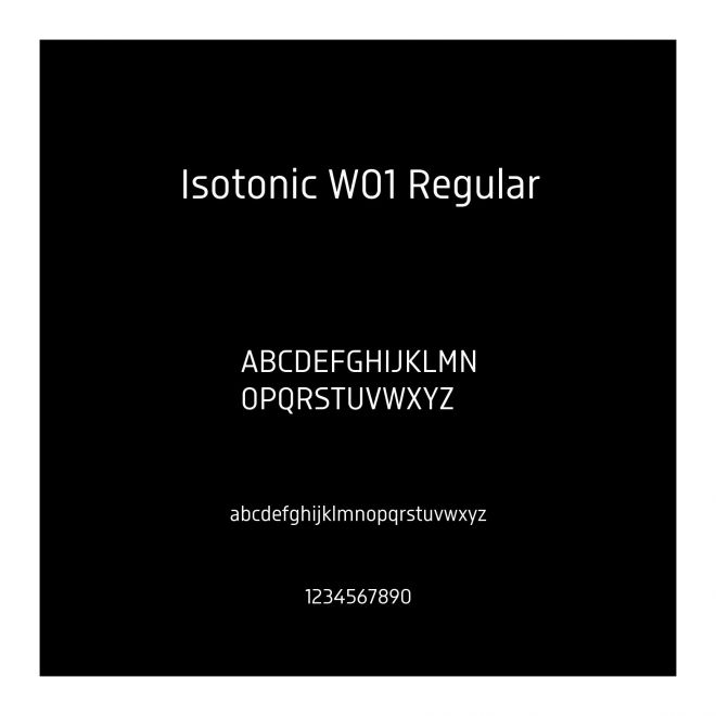Isotonic W01 Regular