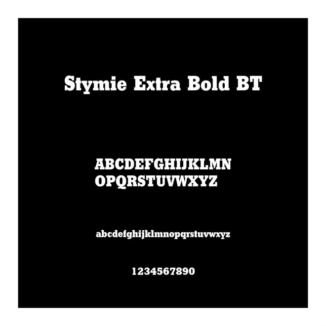 Stymie Extra Bold BT