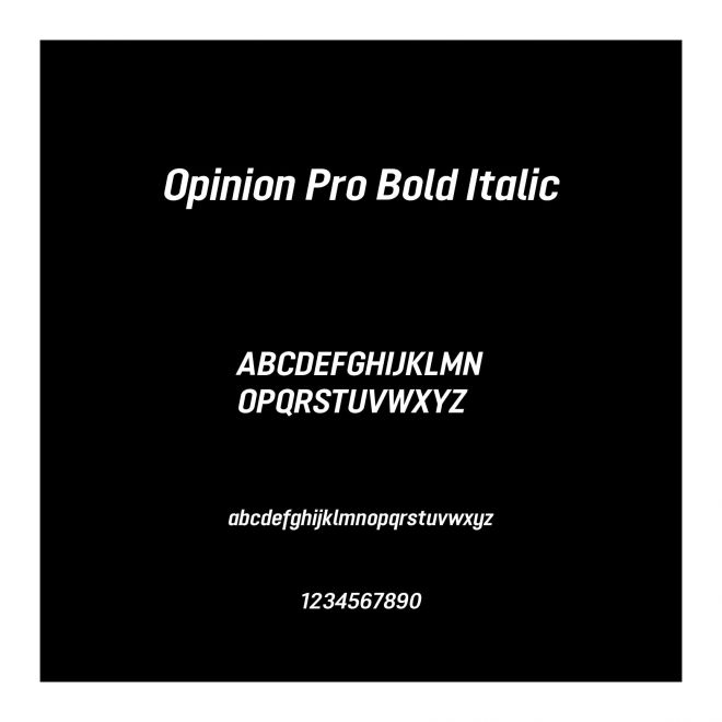 Opinion Pro Bold Italic