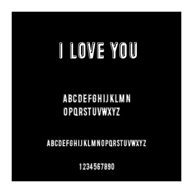 I love you
