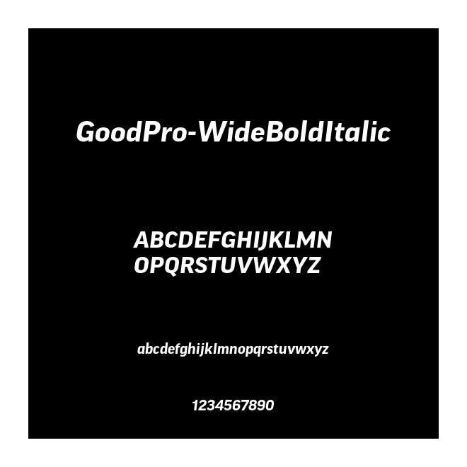 GoodPro-WideBoldItalic