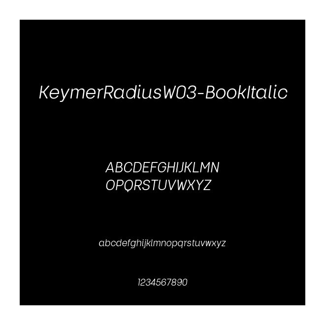 KeymerRadiusW03-BookItalic