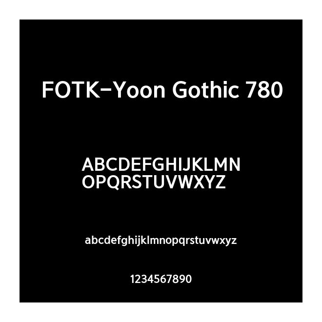 FOTK-Yoon Gothic 780