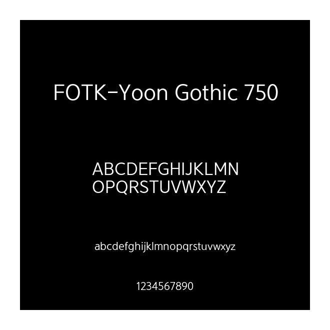 FOTK-Yoon Gothic 750
