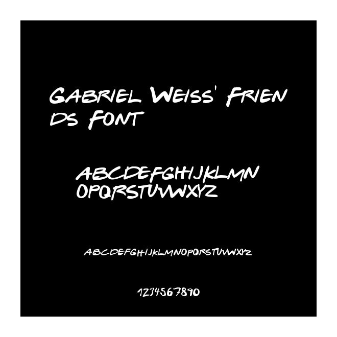 Gabriel Weiss' Friends Font