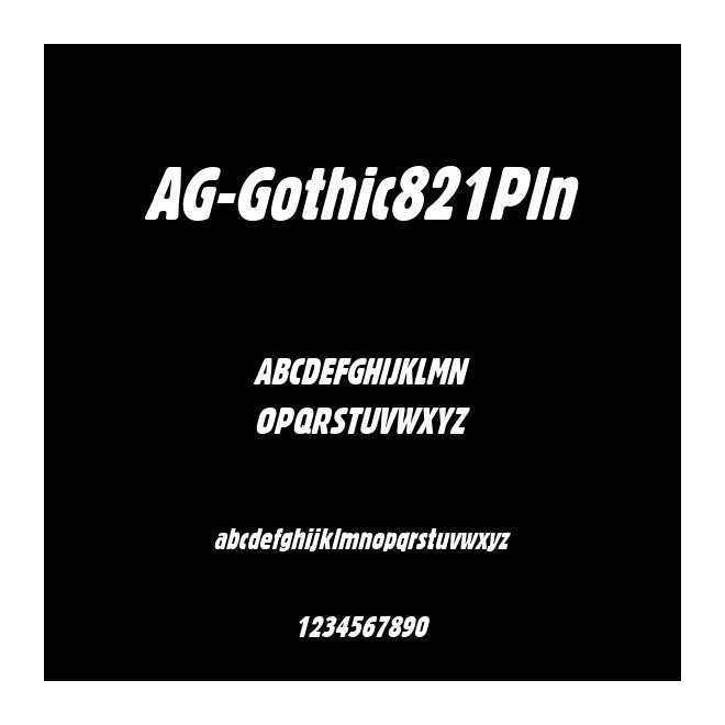 AG-Gothic821Pln