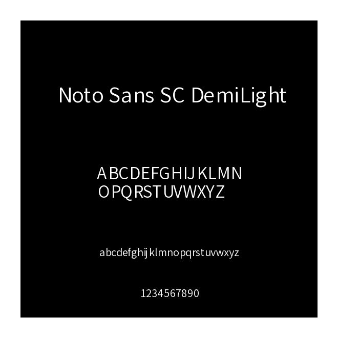 Noto Sans SC DemiLight