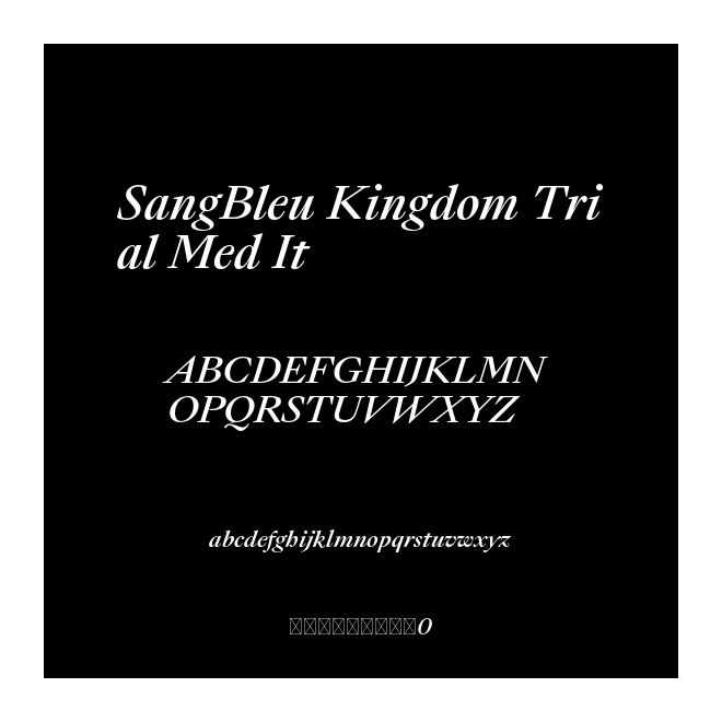 SangBleu Kingdom Trial Med It