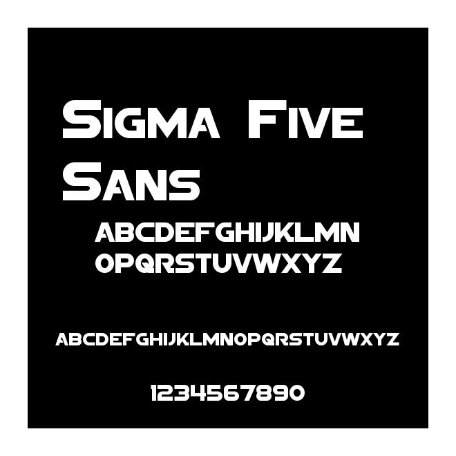 Sigma Five Sans