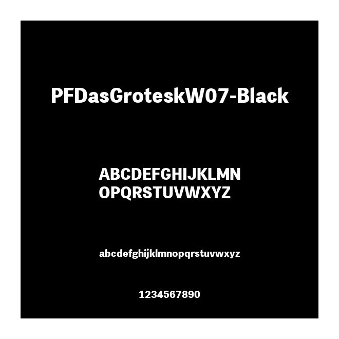 PFDasGroteskW07-Black
