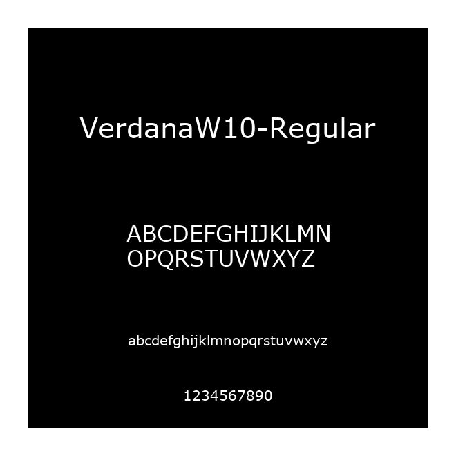 VerdanaW10-Regular