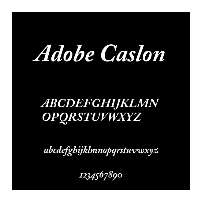 Adobe Caslon