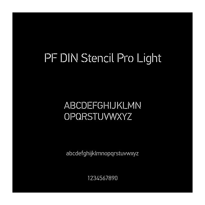 PF DIN Stencil Pro Light