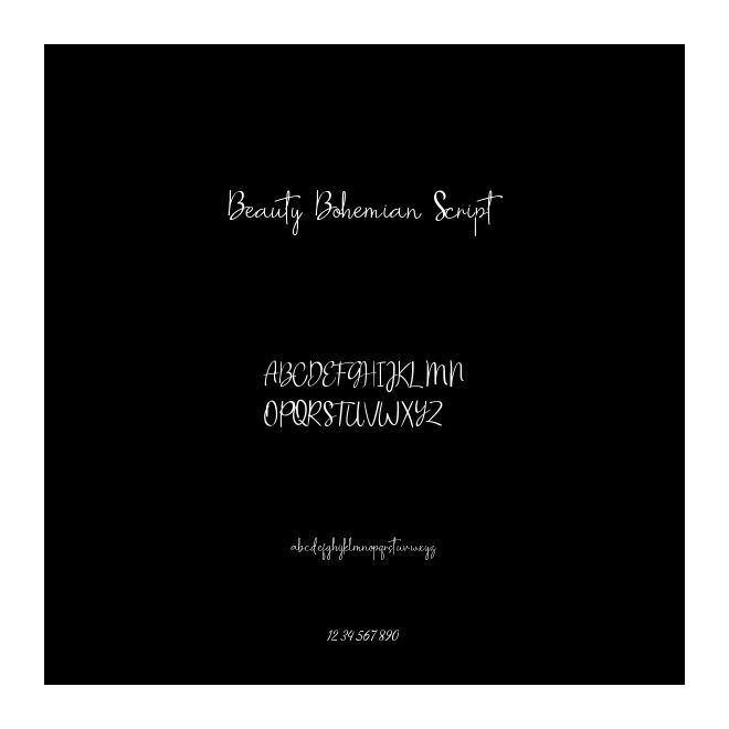 Beauty Bohemian Script