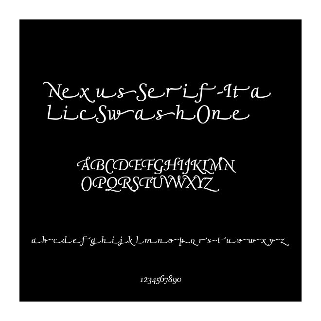 NexusSerif-ItalicSwashOne