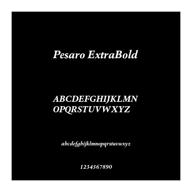 Pesaro ExtraBold