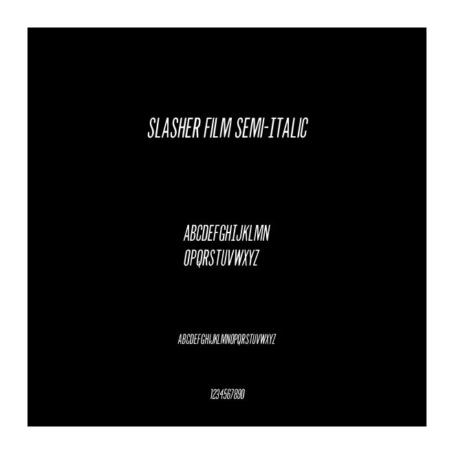 Slasher Film Semi-Italic
