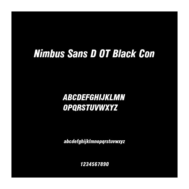 Nimbus Sans D OT Black Con
