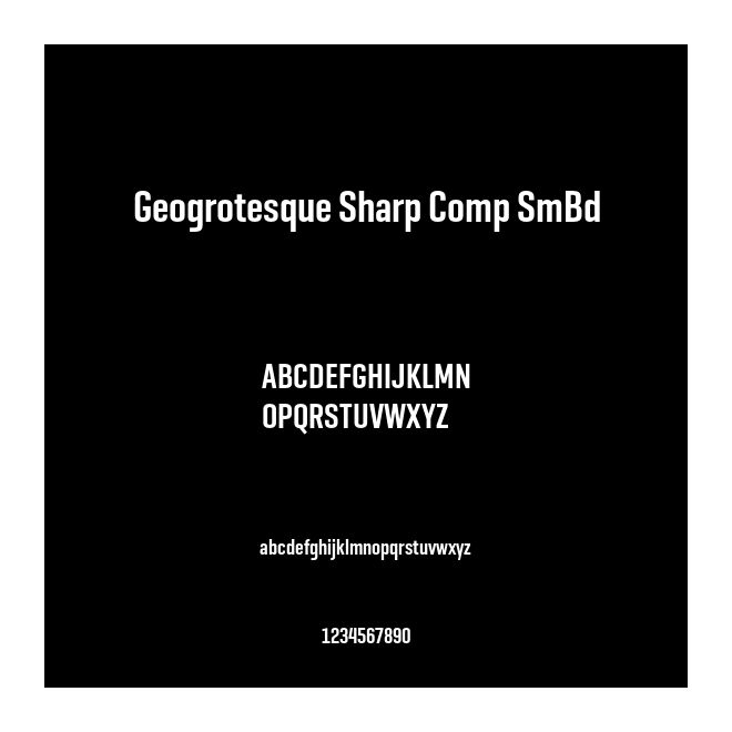 Geogrotesque Sharp Comp SmBd