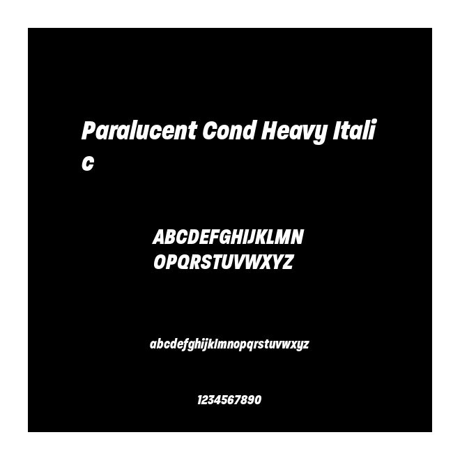 Paralucent Cond Heavy Italic
