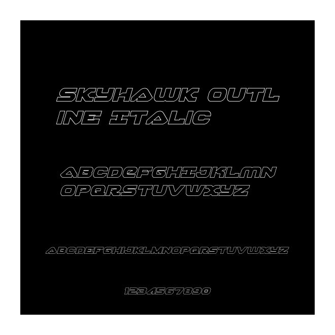 Skyhawk Outline Italic