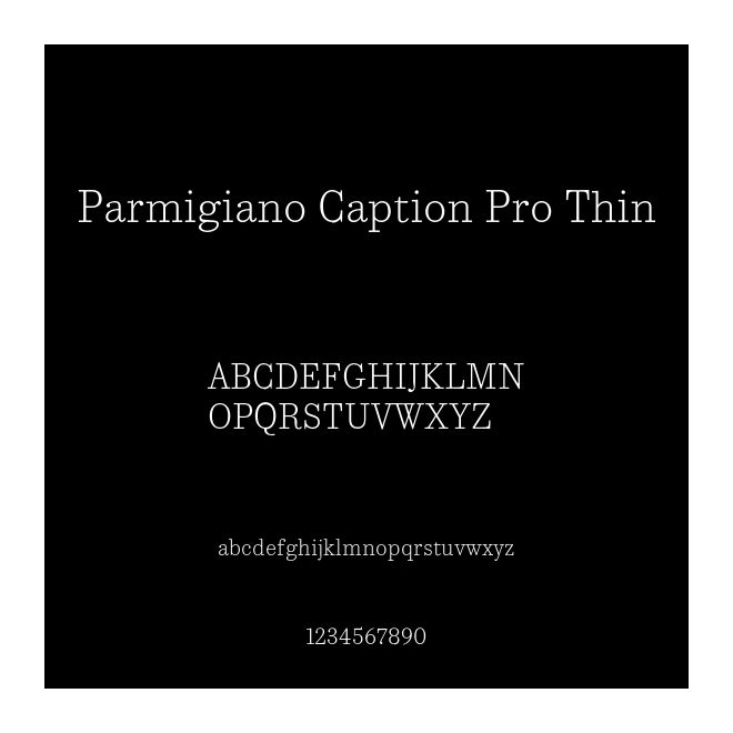 Parmigiano Caption Pro Thin