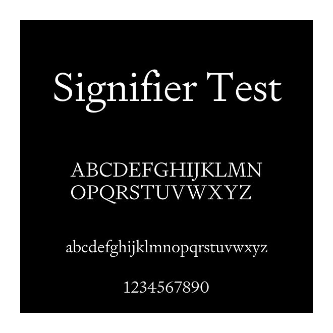 Signifier Test