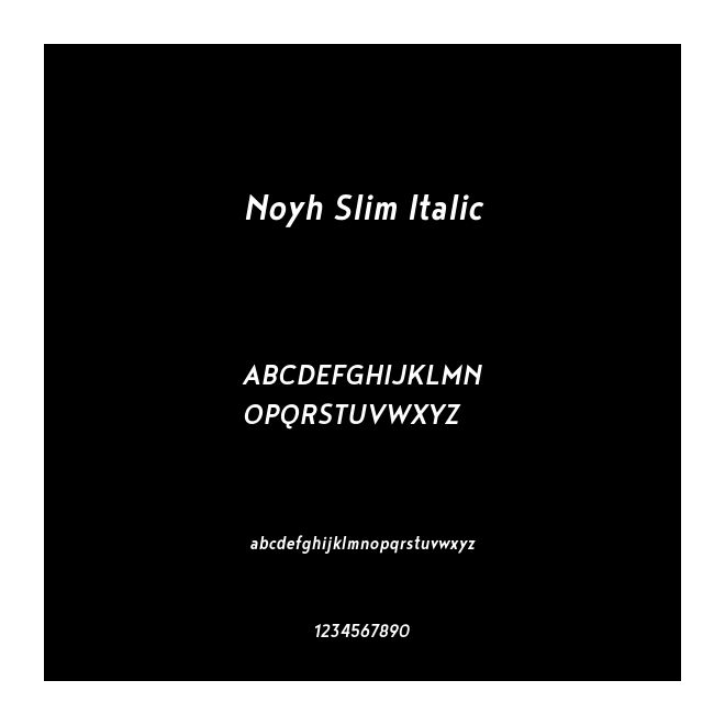 Noyh Slim Italic