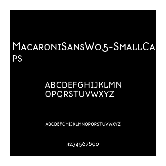 MacaroniSansW05-SmallCaps