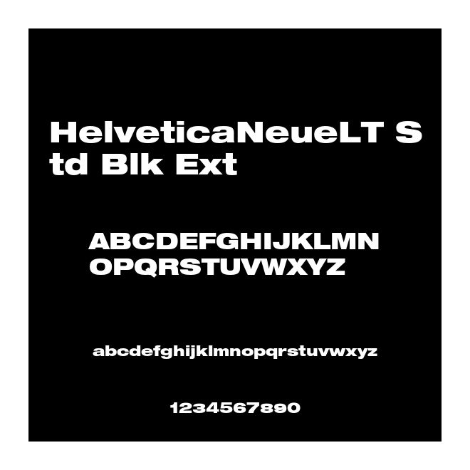 HelveticaNeueLT Std Blk Ext
