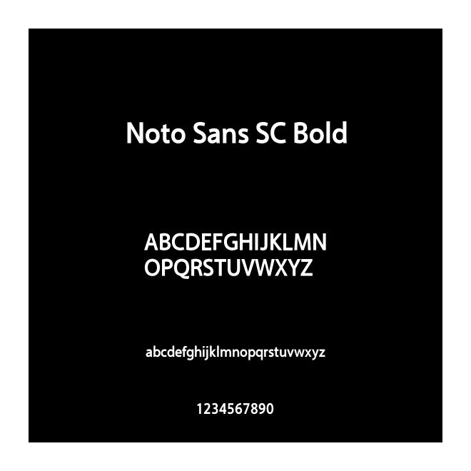 Noto Sans SC Bold
