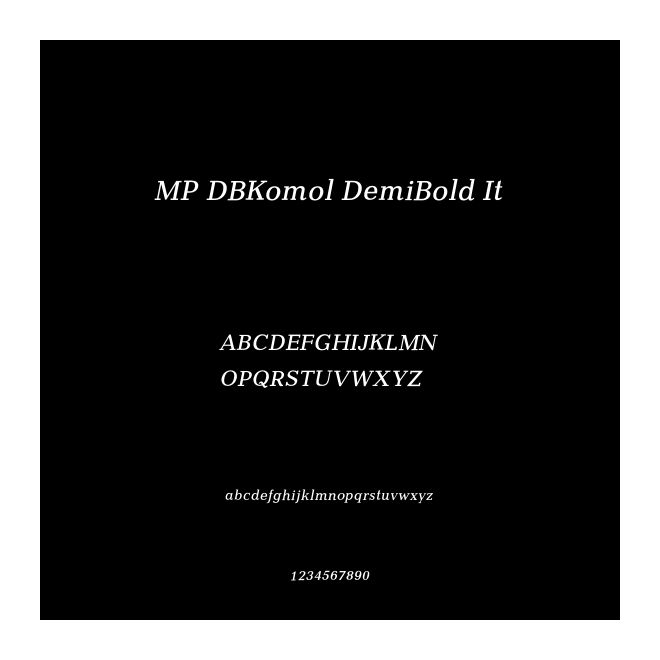 MP DBKomol DemiBold It