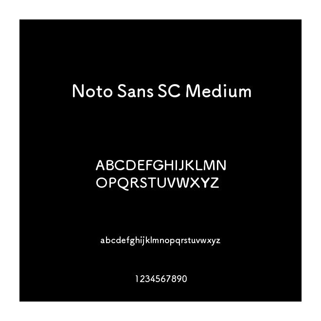 Noto Sans SC Medium