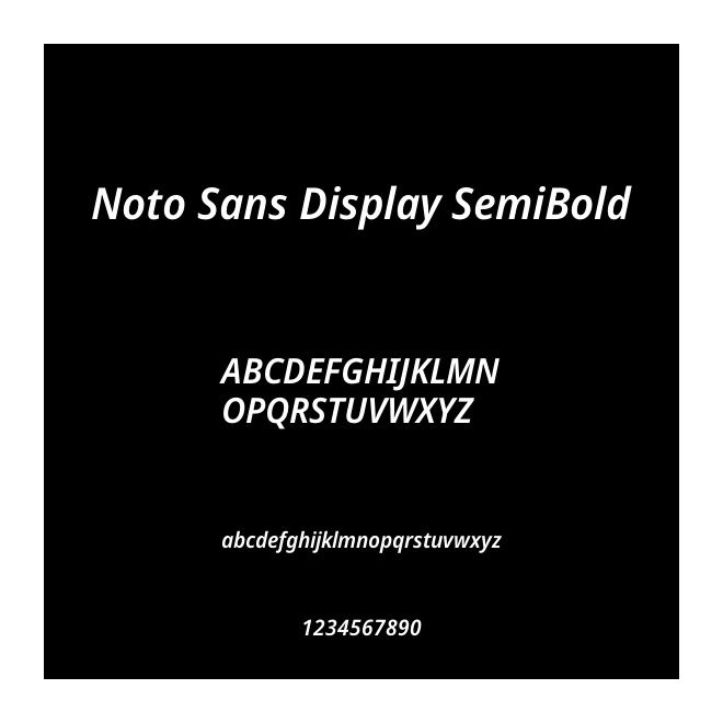 Noto Sans Display SemiBold